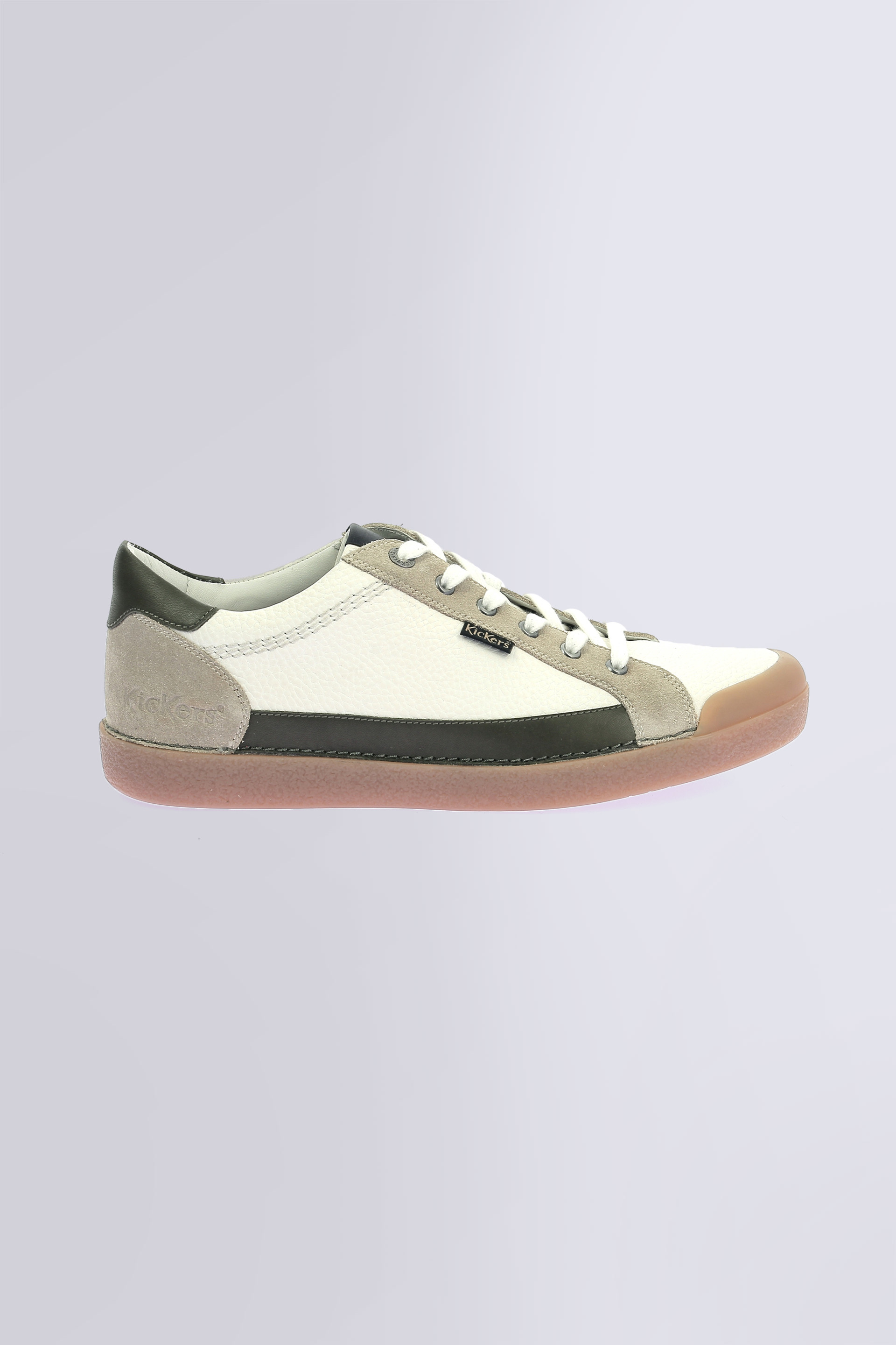 Kick Trainer - Sneakers bianco, beige e kaki da uomo - Kickers © Sito ufficiale