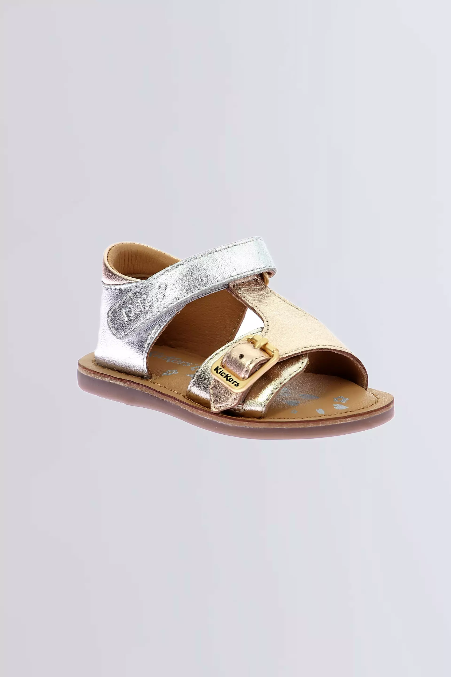 Diazzy - Sandalias plateado, dorado y rosa para niña - Kickers © Página oficial