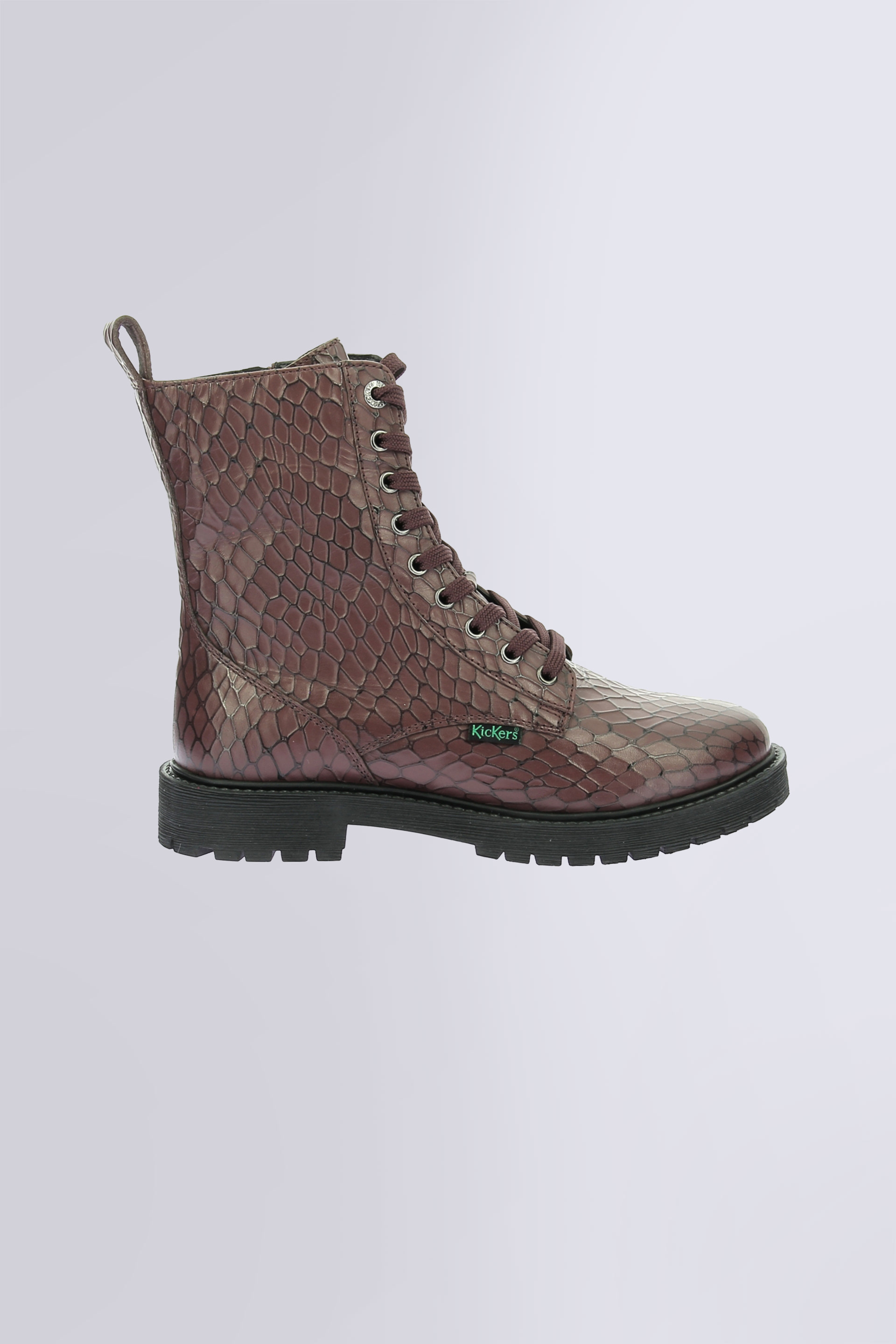 Kick Debi | Stivaletti Bordeaux Croco da donna | Kickers © Sito Ufficiale