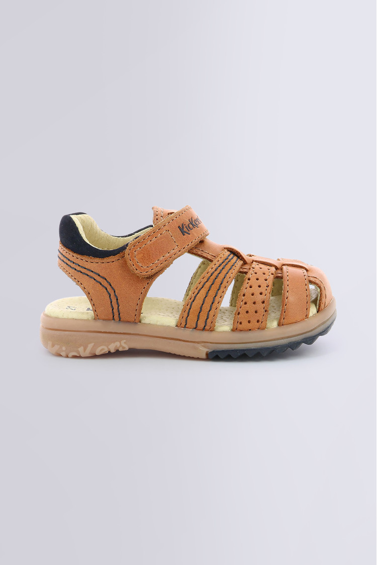Sandales cuir garçon Platinium KICKERS® - camel