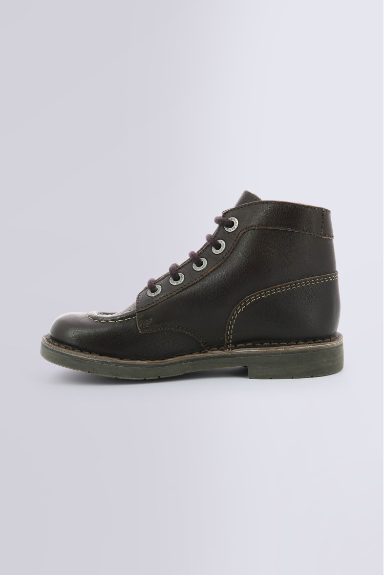 Kick Col marron fonc bottillons fille et gar on Kickers