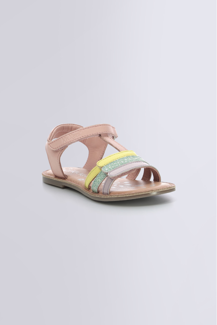 Diamanto pink yellow purple and green sandals for girl Kickers