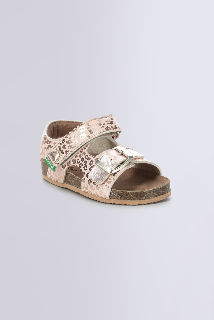 Fuxio sandalias rosa claro con estampado de leopardo para ni a