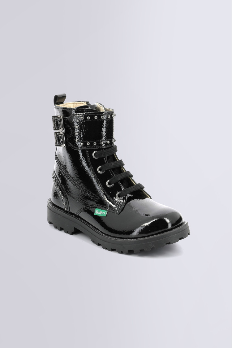 Groorock black ankle boots for girl Kickers Official website