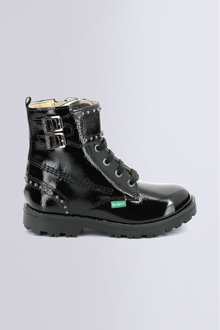 Groorock Bottillons noirs pour fille Kickers Site Officiel