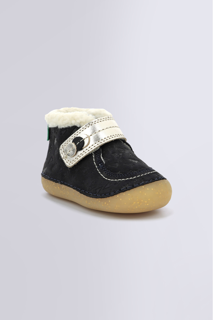 So Schuss Bottillons marine et or pour fille Kickers Site