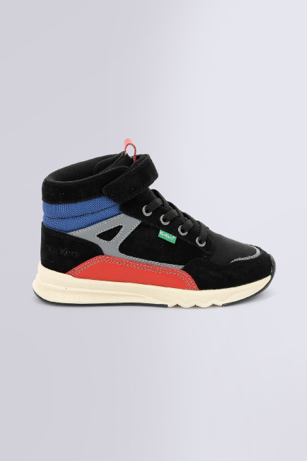 Sneakers Bas Garcon BISCKOTO bleu en cuir