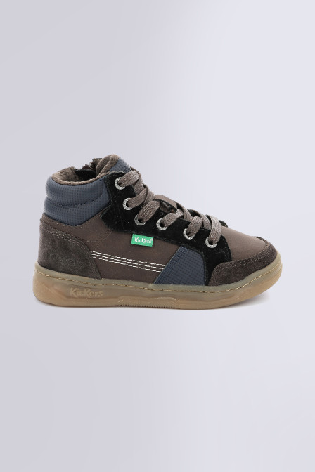 kickers billy chaussures bébé garçon montante lacee bon maintien marche  confort cuir dijon