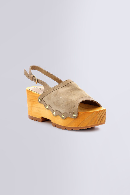 KICK WEDGE WOOD LIGHT BEIGE KICK WEDGE WOOD LIGHT BEIGE