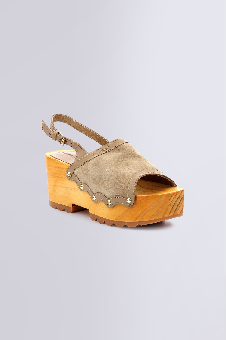 KICK WEDGE WOOD BEIGE CLAIR