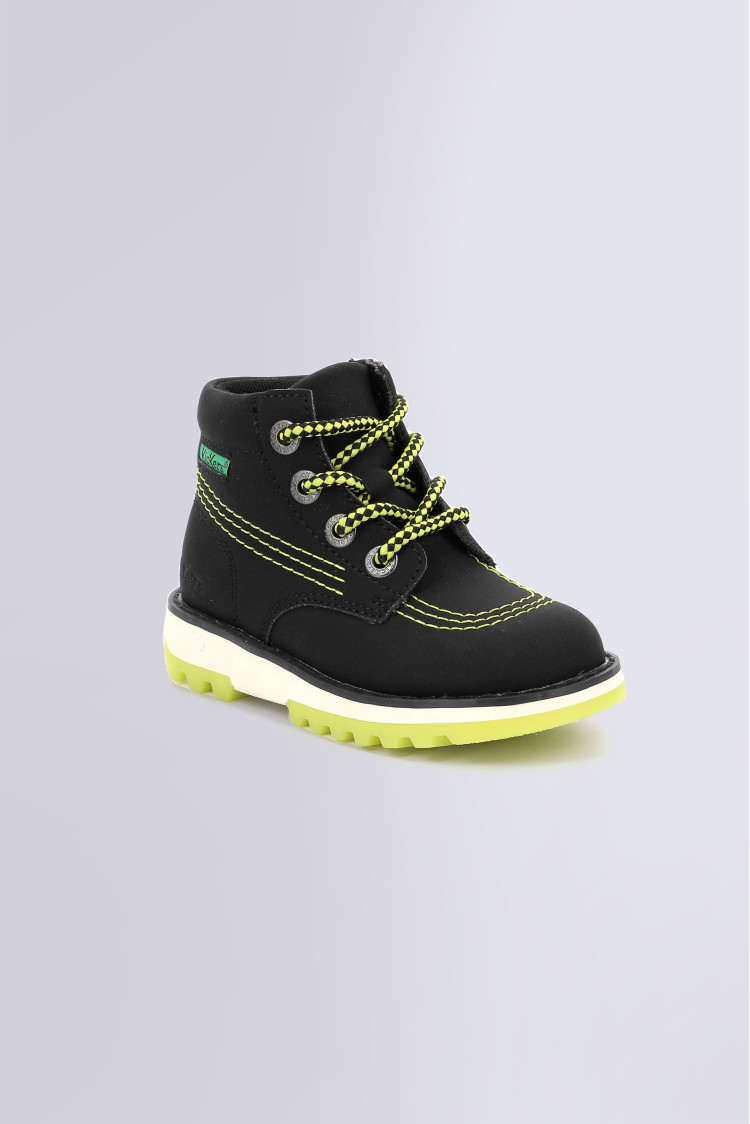 Kickrally Botines negro y amarillo para ni a y ni o Kickers