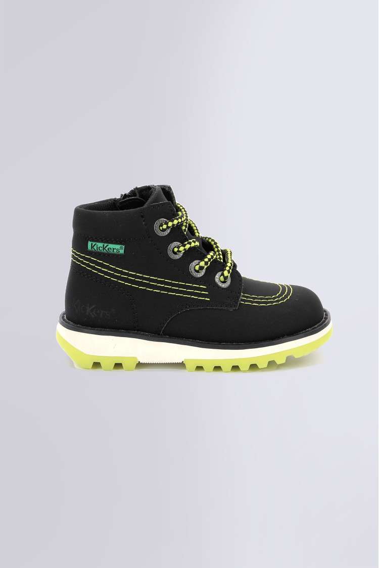 Kickrally Bottillons noir et jaune pour fille et gar on