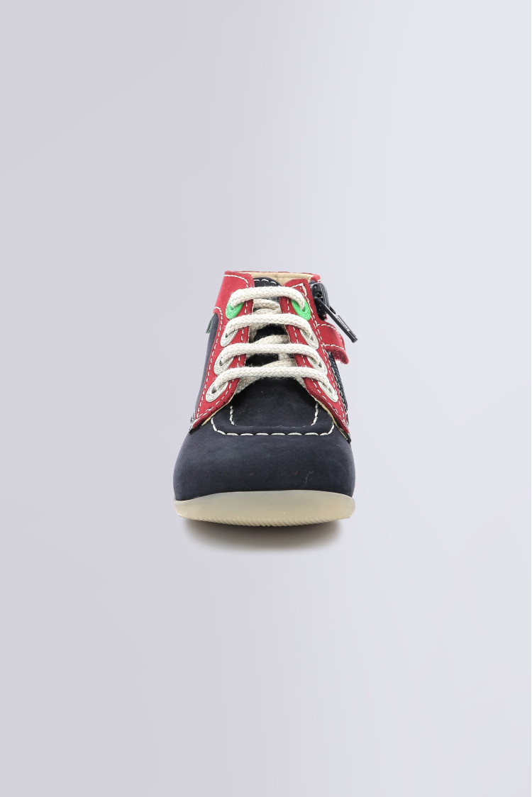 Bonzip navy red and green ankle boots for boy Kickers