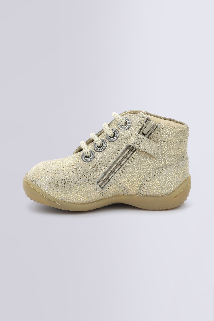 Gulyflow - Bottillons beige métallisé pour fille - Kickers © Site Officiel