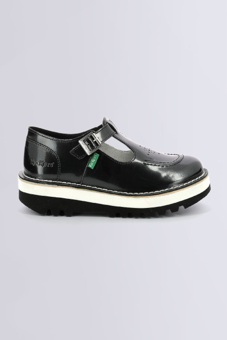 kickers noir vernis bebe