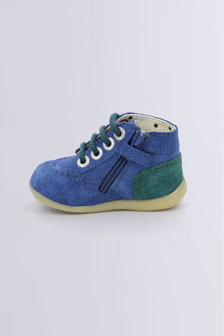 Chaussures bébé Bleu Camouflage en cuir