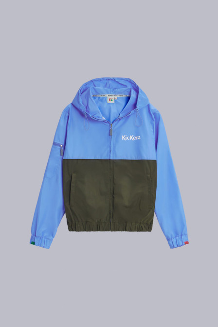 Kick Rain - Unisex Windjacke in Blau und Khaki - Kickers © Offizielle Website Kick Rain - Unisex Windjacke in Blau und Khaki - Kickers © Offizielle Website