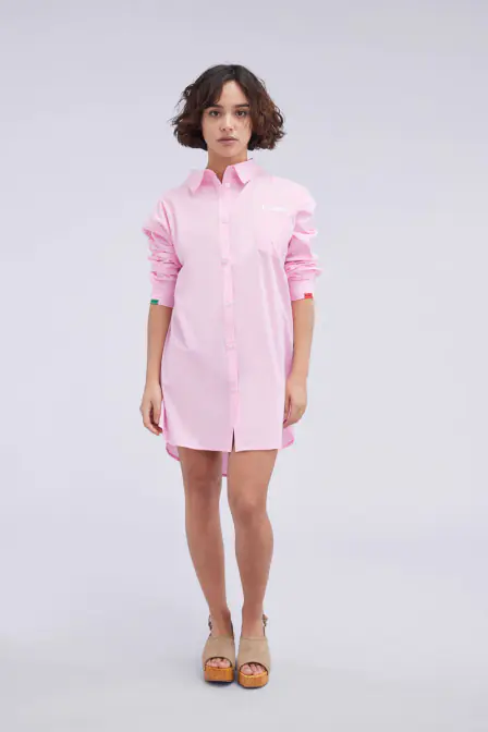 Kick Dress - Vestido camisero rosa para mujer - Kickers © Página oficial