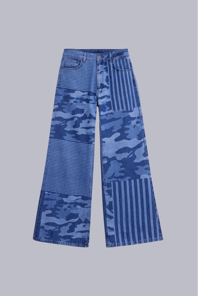 Kick Flare Bleu Camouflage Kick Flare Bleu Camouflage