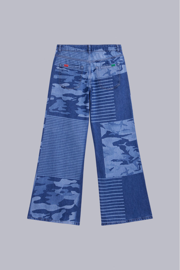 Kick Flare Bleu Camouflage Kick Flare Bleu Camouflage