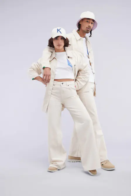 Kick Flare - Vaqueros beige mujer - Kickers © Site Officiel