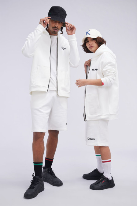 ZIP UP HOODIE OFF WHITE