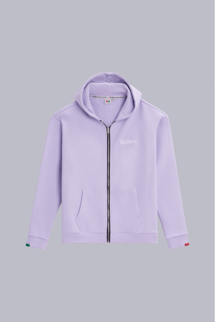 ORGANIC KICK HOODIE ZIP LILA