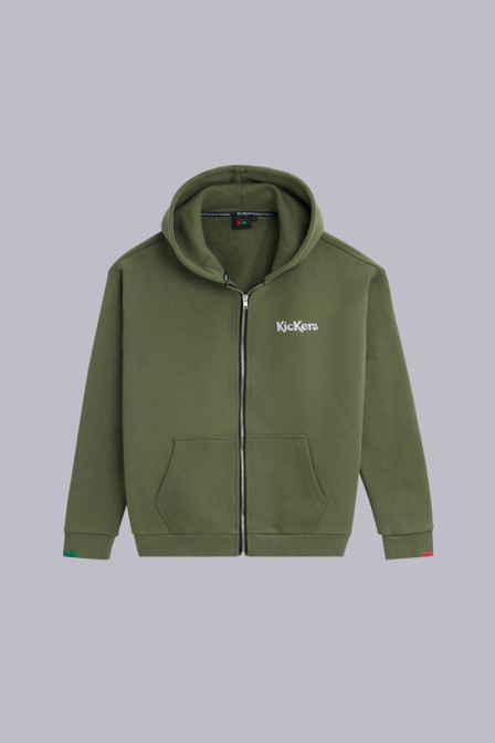 Kick Zip - khaki zip up hoodie unisex - Kickers © Official website