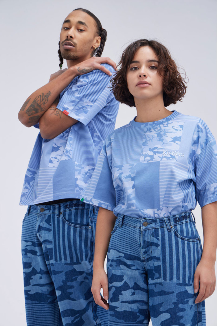 Kick TShirt Bleu Camouflage Kick TShirt Bleu Camouflage