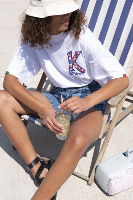 Kickers x Les Francofolies - T-shirt blanc pour femme et homme - Kickers © Site Officiel