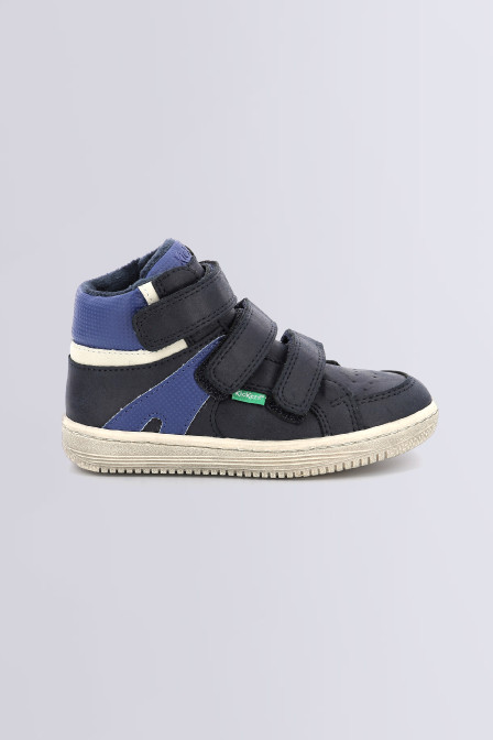 Lohan - zapatillas altas azul, blanco y azul marino para niño - Kickers © Web oficial