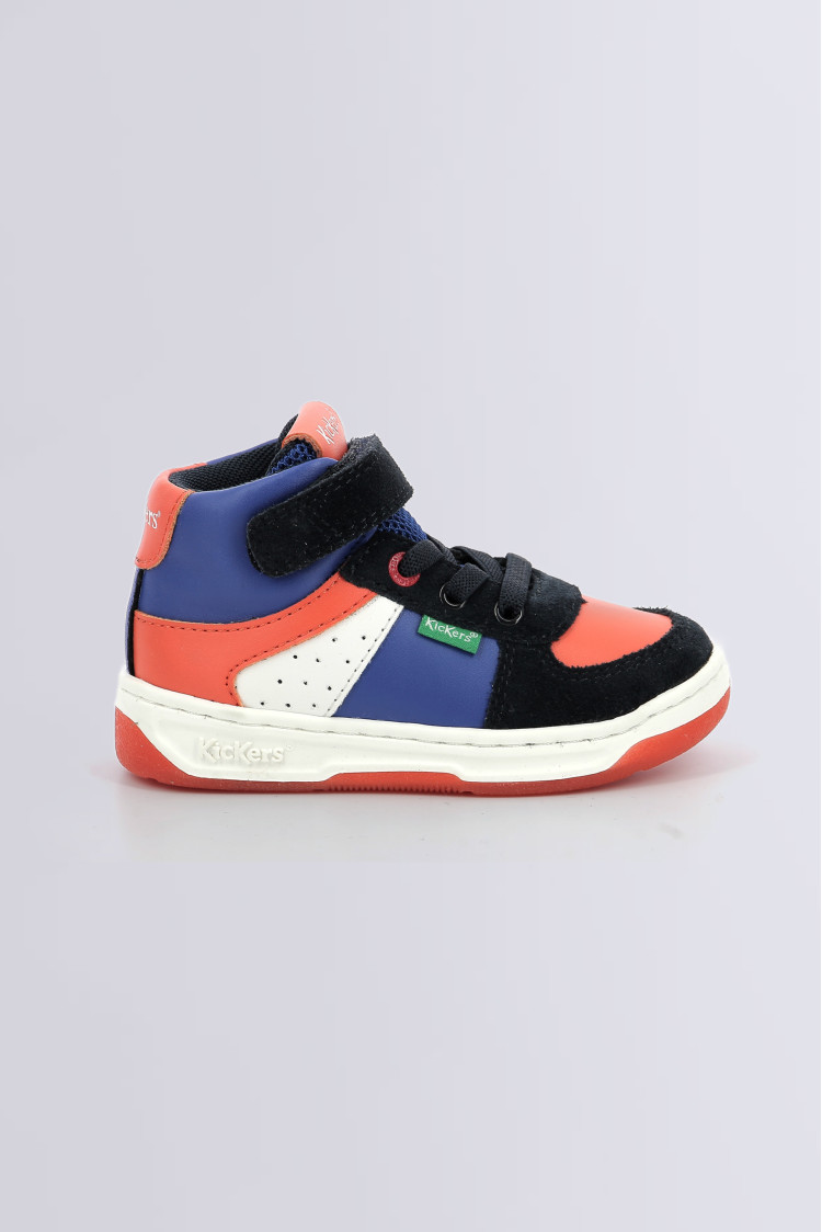 Kick Alien navy blue and orange high sneakers for boy Kickers Official website