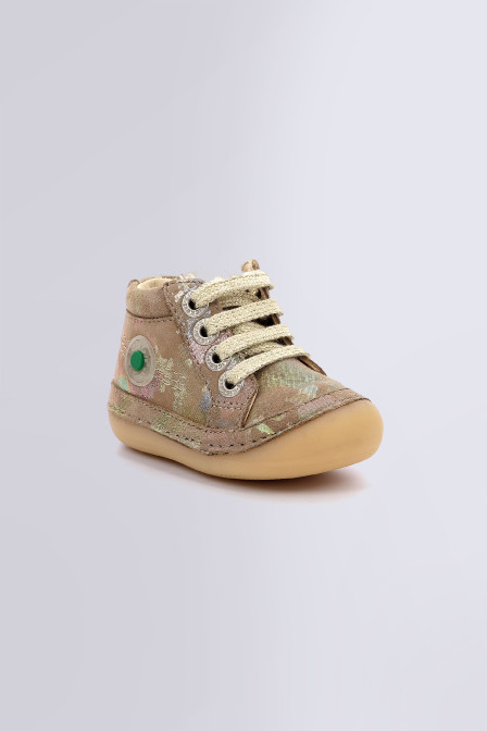 Sonistreet | Stivaletti kaki iridescenti per bambina | Kickers © Sito Ufficiale