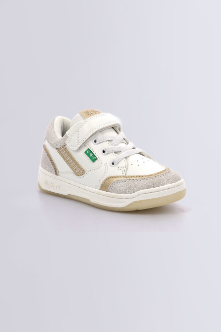 Kouic - Zapatillas blancas, plateado y dorado para niña - Kickers © Página oficial