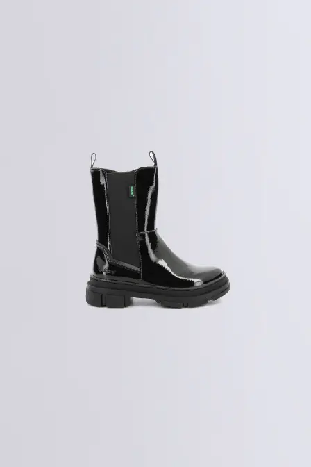 Kick Goz black patent boots for girl - Kickers © Official website