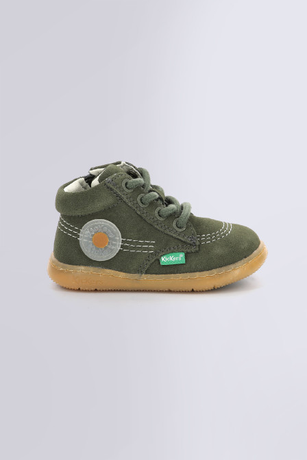 Kick Bubbly - Bottillons kaki pour fille et garçon - Kickers © Site Officiel