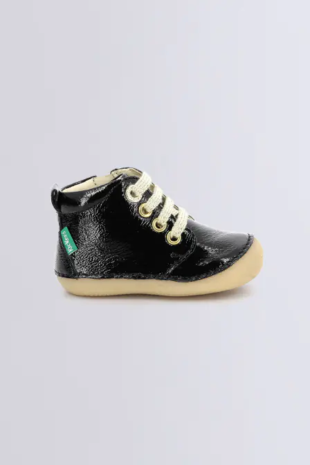 Sonizip - Bottillons noir vernis pour fille - Kickers © Site Officiel
