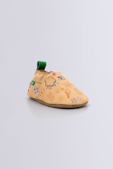 Kickbaby - Chaussons beige pour bébé - Kickers © Site Officiel