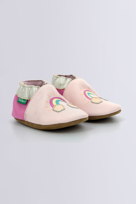 Kickbaby Rainbo - Pantofole rosa da ragazza - Kickers © Sito ufficiale