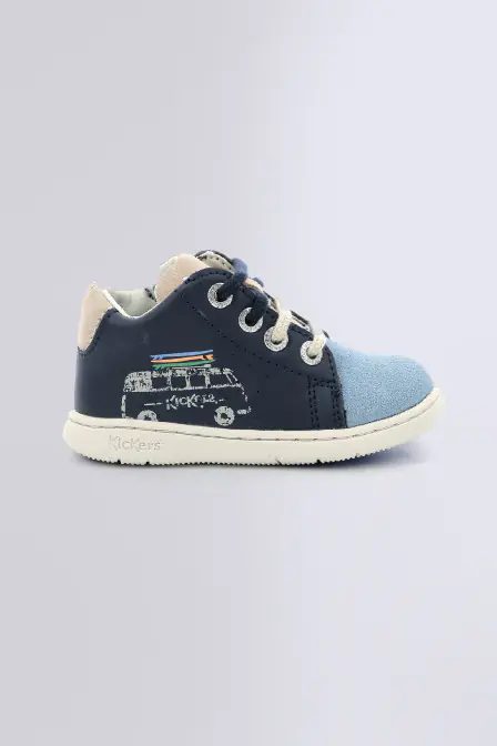 Kickblace - Bottillons marine pour garçon - Kickers © Site Officiel