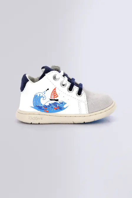 Kickblace - Botines blanco para niño - Kickers © Página oficial