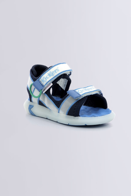 Kickjune blue and navy sandals for girl and boy - Kickers © Official website Kickjune blue and navy sandals for girl and boy - Kickers © Official website