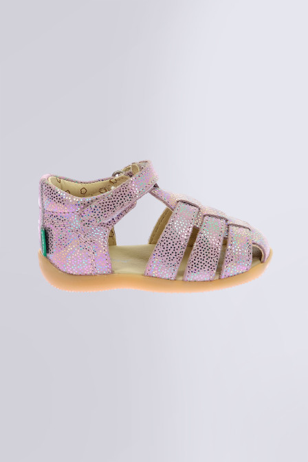 Bigflo - Sandalen in rosa und Silber für Mädchen - Kickers © Offizielle Website