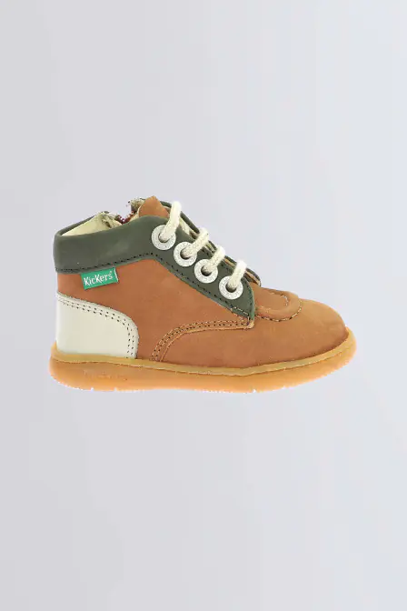 Kickiconic - Bottillons camel et beige pour fille et garçon - Kickers © Site Officiel