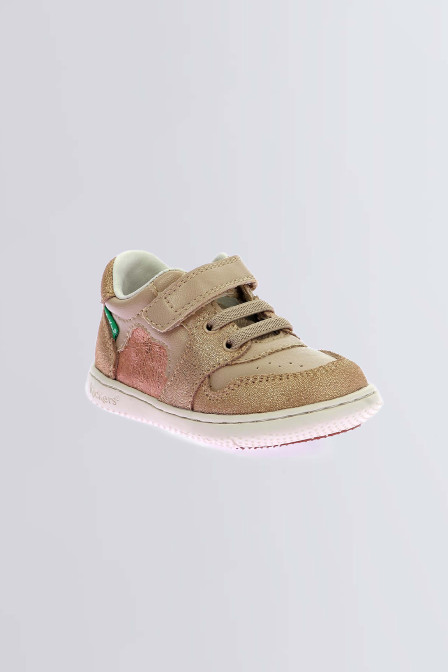 Kickbrownie | Zapatillas beige brillantes para niña | Kickers © Sitio Oficial