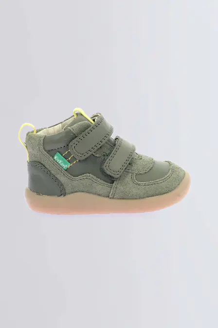 Kickfresho - Sneakers hautes kaki pour garçon - Kickers © Site Officiel