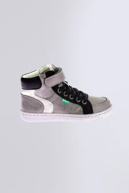 Lolastic | Sneakers alte argentate per bambina | Kickers © Sito Ufficiale