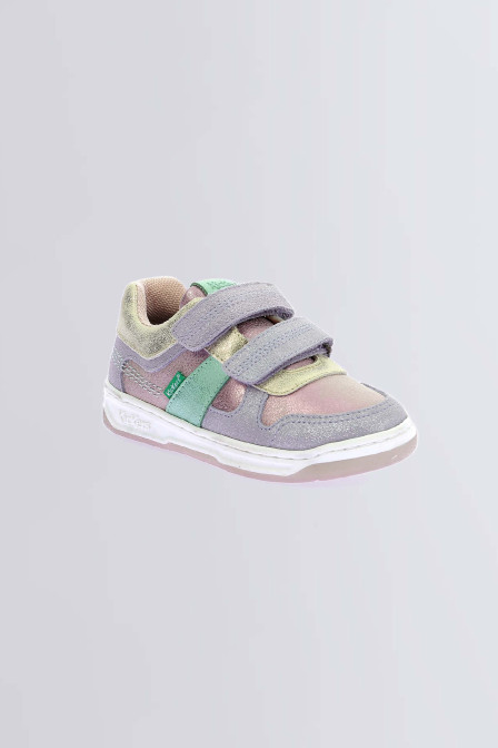 Kalido | Multicoloured and Shiny Trainers for Girls | Kickers © Official Site