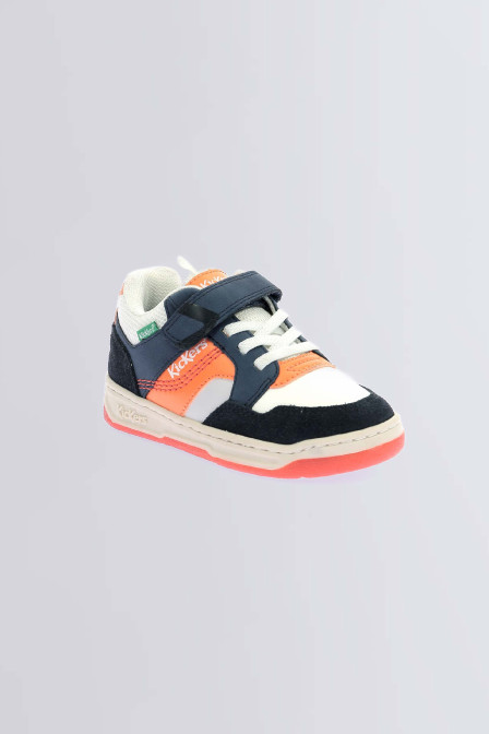 Kickarting - Sneakers navy, bianco e arancione da ragazza e ragazzo - Kickers © Sito ufficiale
