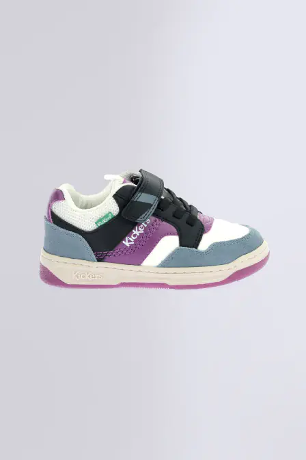 Kickarting - Sneakers noir, violet et bleu pour fille et garçon - Kickers © Site Officiel